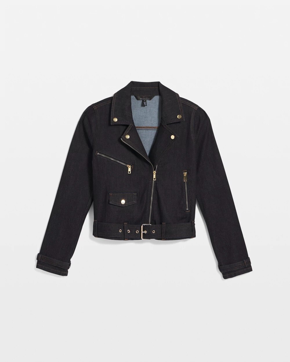 7786-Petite-Denim-Moto-Jacket-Midnight-Rinse-Wash-5.jpg Petite Denim Moto Jacket Midnight Rinse Wash
