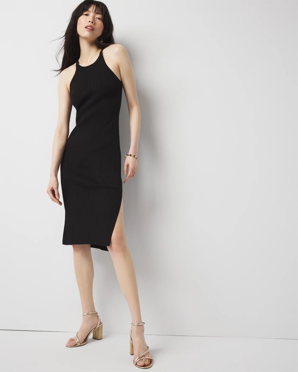 943-Halter-Sweater-Dress-Black-1.jpg Halter Sweater Dress Black